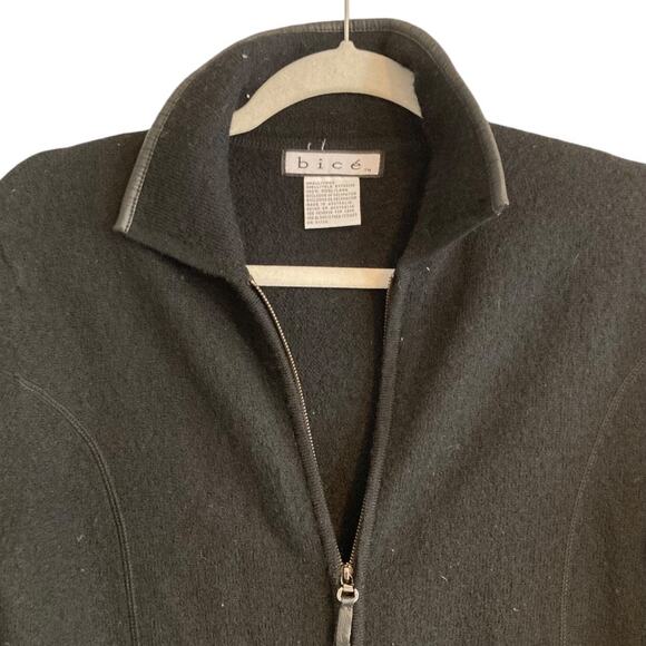 Womens Bice Black Australian Wool Full Zip Neutral Minimalist Jacket Size Small - Picture 5 of 16